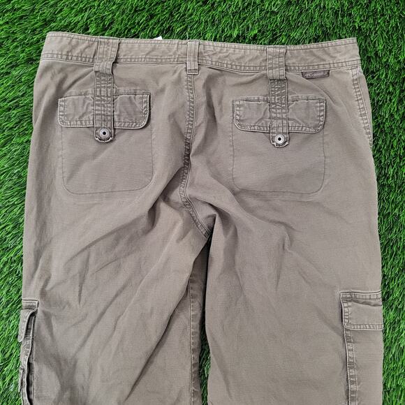 Columbia Utility Cargo Pants Womens 12 34x31 Faded Ripstop Baggy - Picture 11 of 16